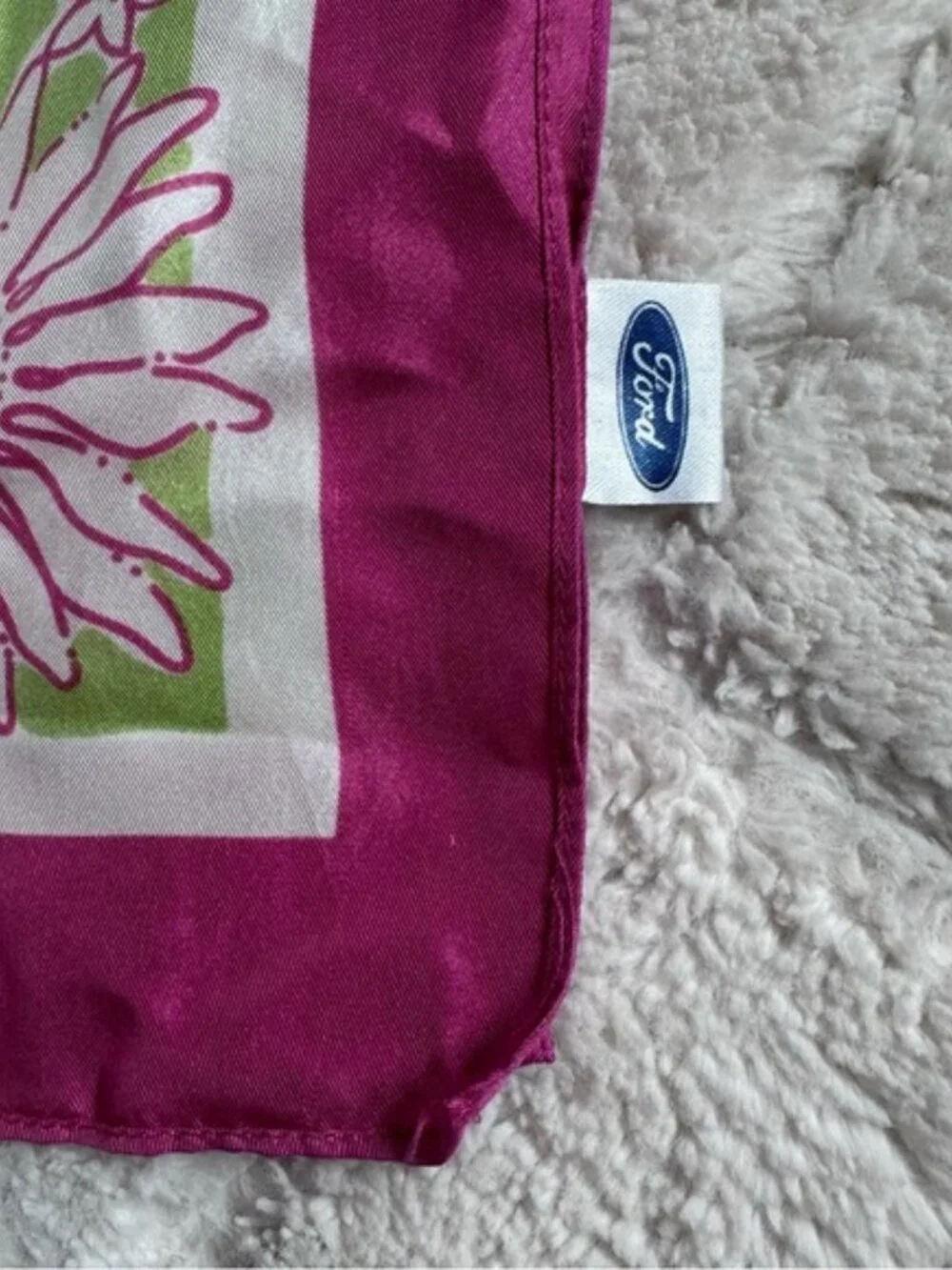 Lilly Pulitzer X Ford | Pink & Green Limited Edition Butterfly Print Silk Scarf